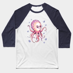 Adorable Octopus Baseball T-Shirt